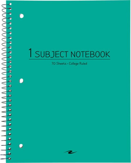 NOTEBOOK 10.5x8 70SH 1 SUB TEAL