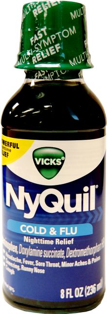 Vicks Nyquil Cold & Flu Nighttime Relief Liquid, Original Flavor 8 Oz