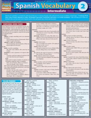 Spanish Vocabulary 2:Intermediate
